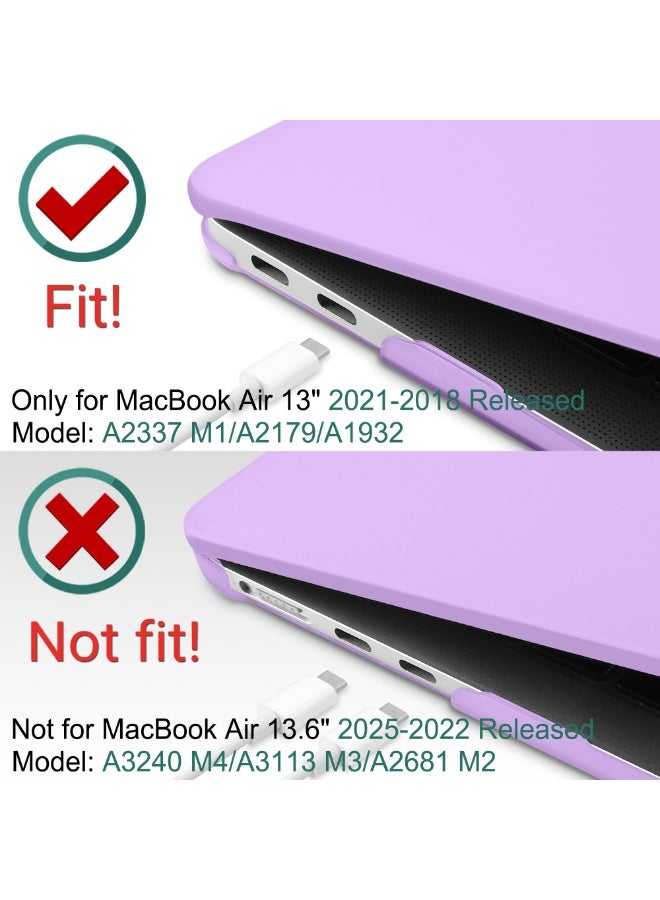 NIBEMINENT Compatible with MacBook Air 13 inch Case 2021 2020 2019 2018 Release Model: M1 A2337 A2179 A1932, Matte Hard Case Cover for MacBook Air 13 inch with Retina Display Fits Touch ID - Image 3