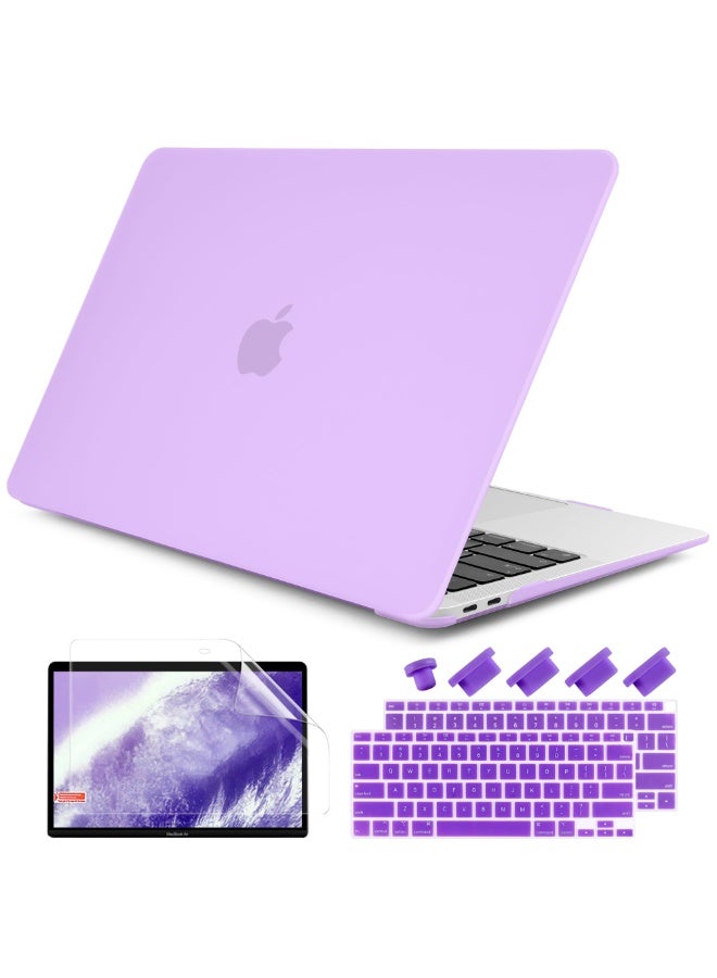 NIBEMINENT Compatible with MacBook Air 13 inch Case 2021 2020 2019 2018 Release Model: M1 A2337 A2179 A1932, Matte Hard Case Cover for MacBook Air 13 inch with Retina Display Fits Touch ID - Image 1