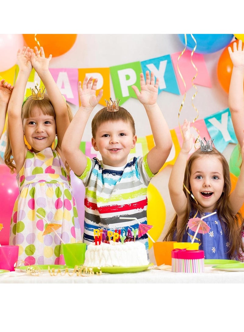 SOLARAE Crown Cake Topper 15 Pcs Crown for Cake Topper Mini Crown Cupcake Decoration Gem Style Tiny Queen Crowns Cake Decoration for Women Girl Wedding Baby Shower Baby Birthday Party - Image 4