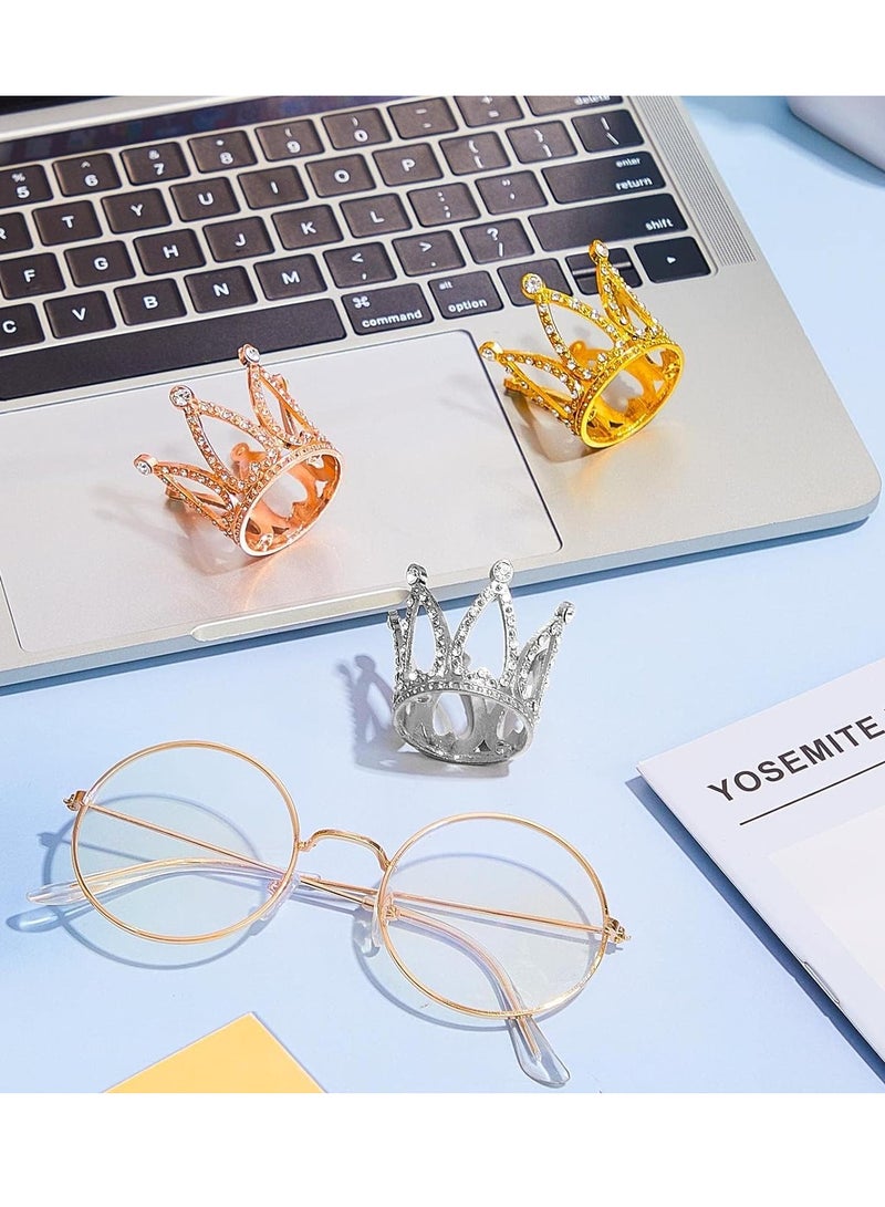 SOLARAE Crown Cake Topper 15 Pcs Crown for Cake Topper Mini Crown Cupcake Decoration Gem Style Tiny Queen Crowns Cake Decoration for Women Girl Wedding Baby Shower Baby Birthday Party - Image 5