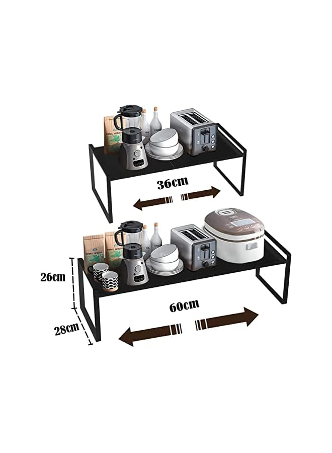 NOAEOU Countertop Organizer Shelf Cupboard Stand Kitchen Spice Rackcabinet Pantry Shelf Organization And Storage For Kitchen Bathroom (White) - Image 4