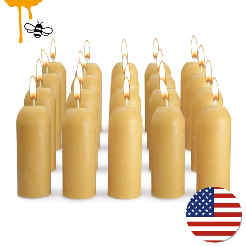 UCO 12-Hour Natural Beeswax Long-Burning Candles for UCO Candle Lanterns and Emergency Preparedness, 20-Pack - Image 1