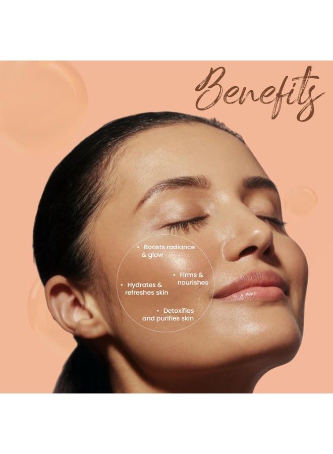 مي نيتشورال مسحوق Mi Nature Insta Glow المتطور | قناع وجه عشبي غني بالنياسيناميد وفيتامين C | مزيج من طين مولتاني ميتي، وبتلات الورد، والنيم، وعرق السوس (100 غرام) - Image 2