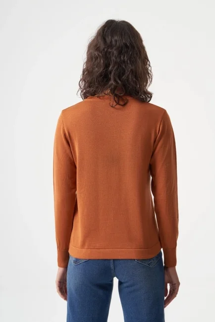 MIZALLE Basic O Collar Viscose Acrylic Trico