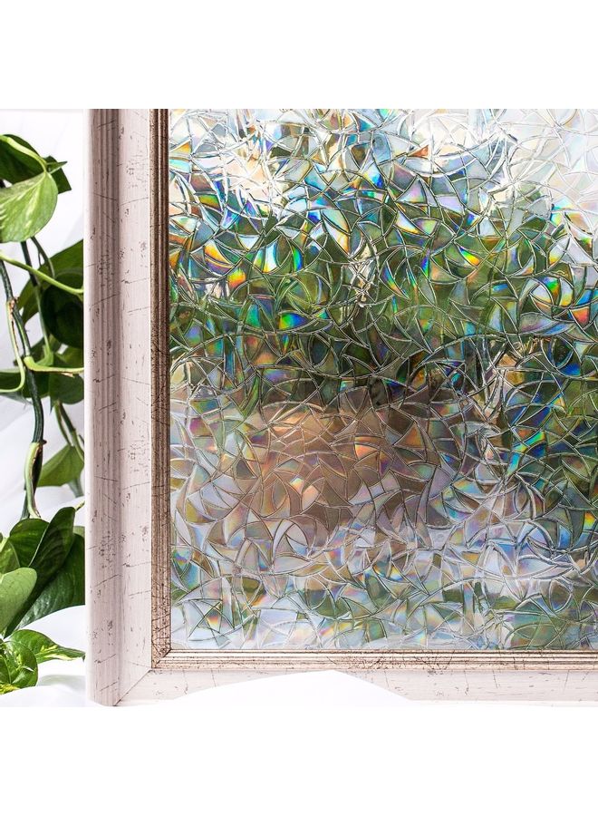 NIBEMINENT Glue Static Decorative Window Film Clear 45x100cm - Image 1