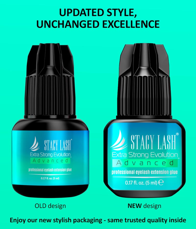 STACY LASH Extra Strong Evolution Advanced Eyelash Extension Glue (0.17fl.oz/5ml)/ 1Sec Dry /6Weeks Retention/Black Adhesive/Professional Supplies - Image 3