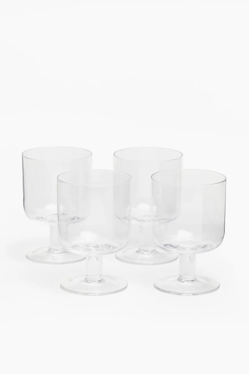 اتش اند ام كؤوس بساق - عبوة من 4 قطع