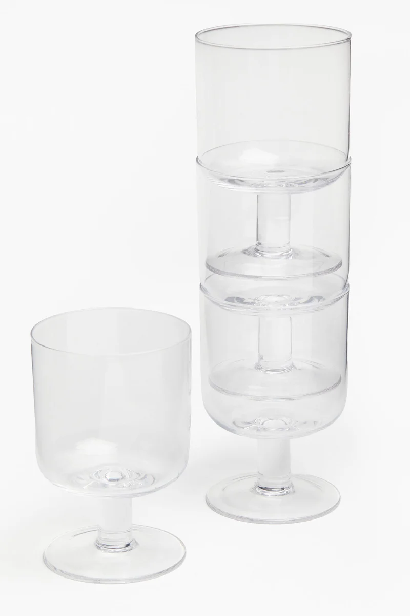 اتش اند ام كؤوس بساق - عبوة من 4 قطع