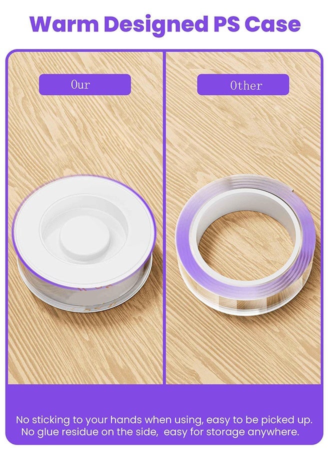 Peachjoy Double Sided Heavy Duty Nano Tape, Strong Mounting Adhesive, Extra Large Clear Two Sided Sticky Poster Wall Tape, Multipurpose Removable for Walls (3M)  - Image 3