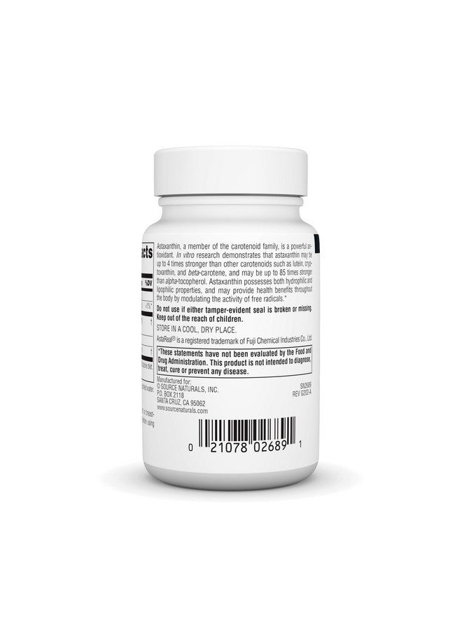 Source Naturals Astaxanthin, Antioxidant Carotenoid, 12mg - 60 Softgels - Image 3