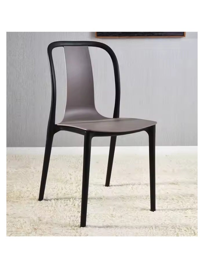 SMART HOME Modern Fiber Single Chair with Sturdy Legs - 45x45x80 cm | Durable Seat for Offices, Dining Rooms, Coffee Shops, Gardens, and Outdoor Lounges - Image 1