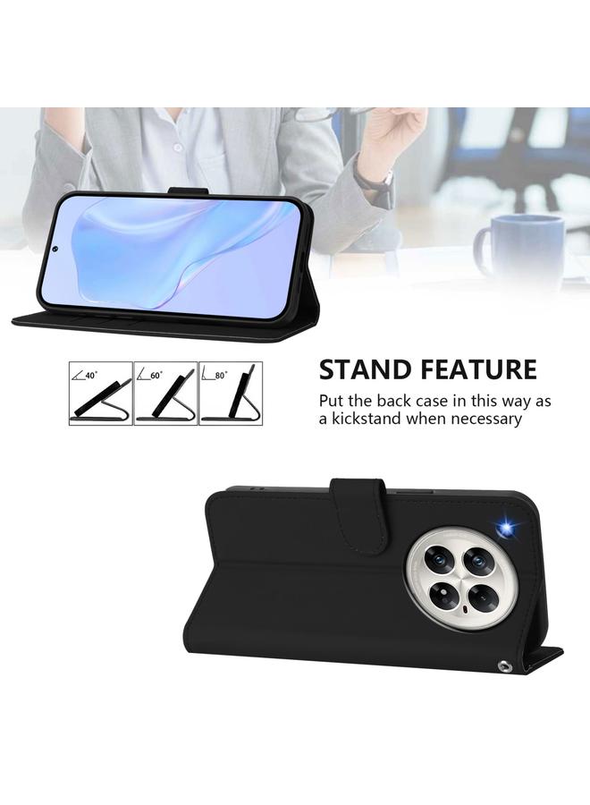 S-TOP Case For Infinix Zero 40 4G / 5G Skin Feel Solid Color Leather Phone Case with Lanyard - Image 3