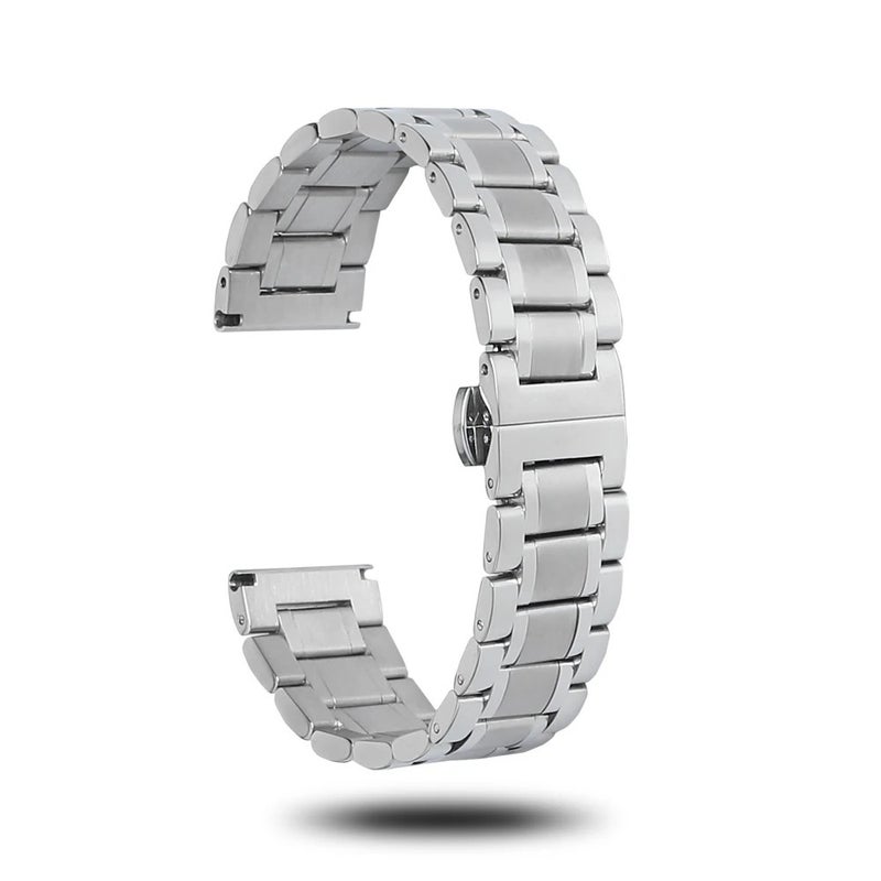 Bluejw Quick Release Stainless Steel Watch Band Replacement Strap for Men and Women – 18mm 20mm 22mm 24mm Replace the Watch Strap Easily - Image 1
