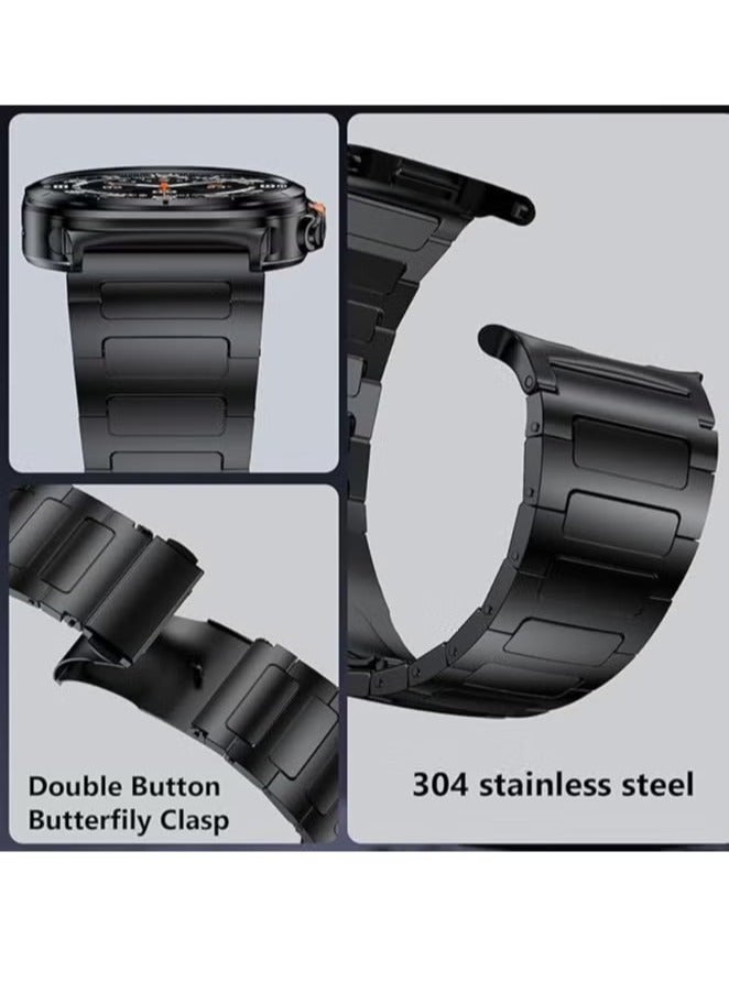 ELTRAZONE Premium Stainless Steel Band for Samsung Galaxy Watch Ultra 47mm (2024) – No-Gap Business Metal Replacement Strap, Adjustable and Durable Wristband for Galaxy Watch 7 Ultra 47mm, Sleek, Elegant, and Comfortable Design for Men – Black - Image 3