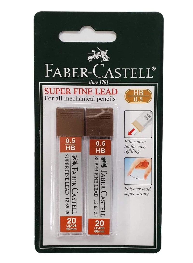 FABER-CASTELL 40-Piece 0.5mm Super Fine Lead