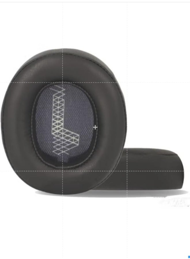 أنمي وسادات أذن جلدية بديلة لسماعات JBL Live 500BT من بروتين لسماعات JBL Live 500BT، وسادات أذن سماعة الرأس، وسادات أذن سماعة الرأس، قطع غيار أكواب الأذن (أسود)
