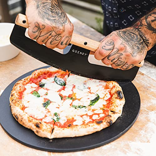 Gozney 13 3/4" Pizza Rocker with a 2mm Stainless Steel Blade, Wooden Handle that is Easy to Hold and Use - Image 2