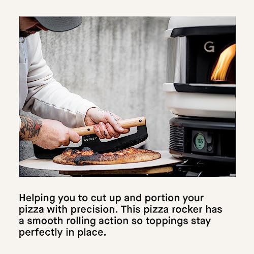 Gozney 13 3/4" Pizza Rocker with a 2mm Stainless Steel Blade, Wooden Handle that is Easy to Hold and Use - Image 4