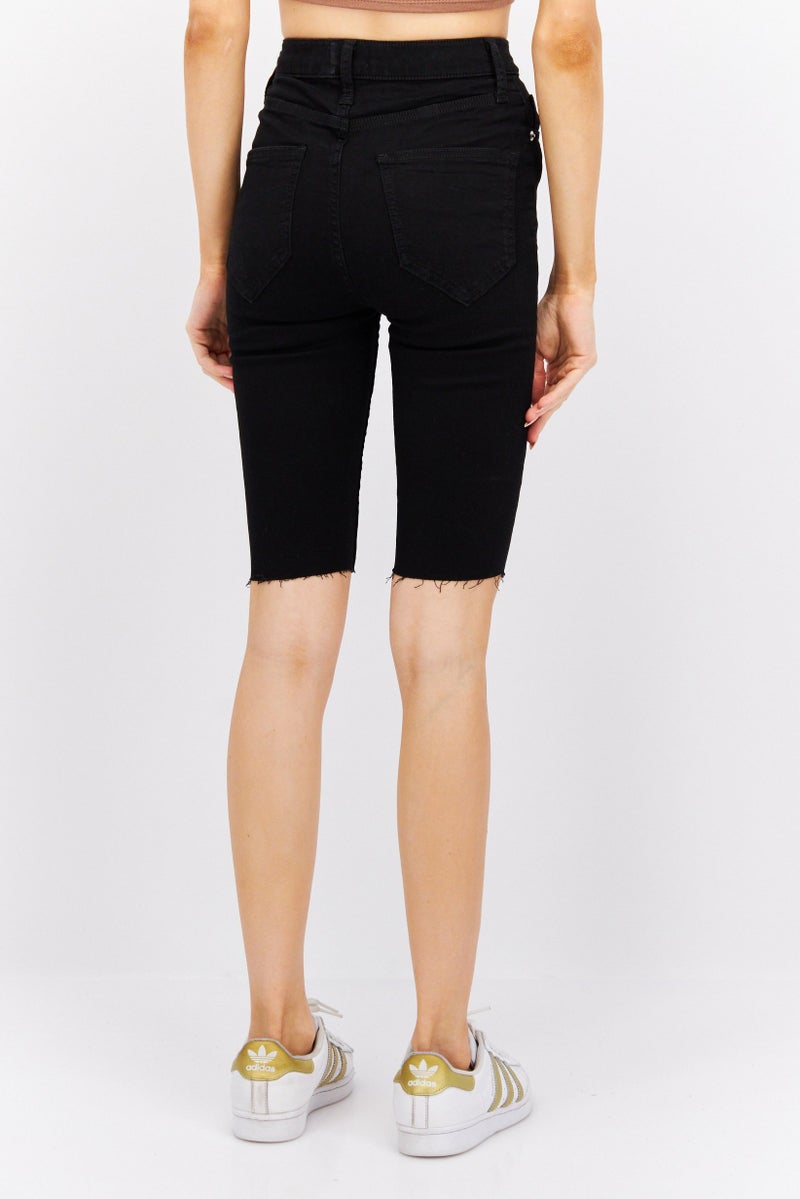 RIVER ISLAND Women 2 Pcs Skinny Fit Washed Denim Shorts, Multicolor - Image 5