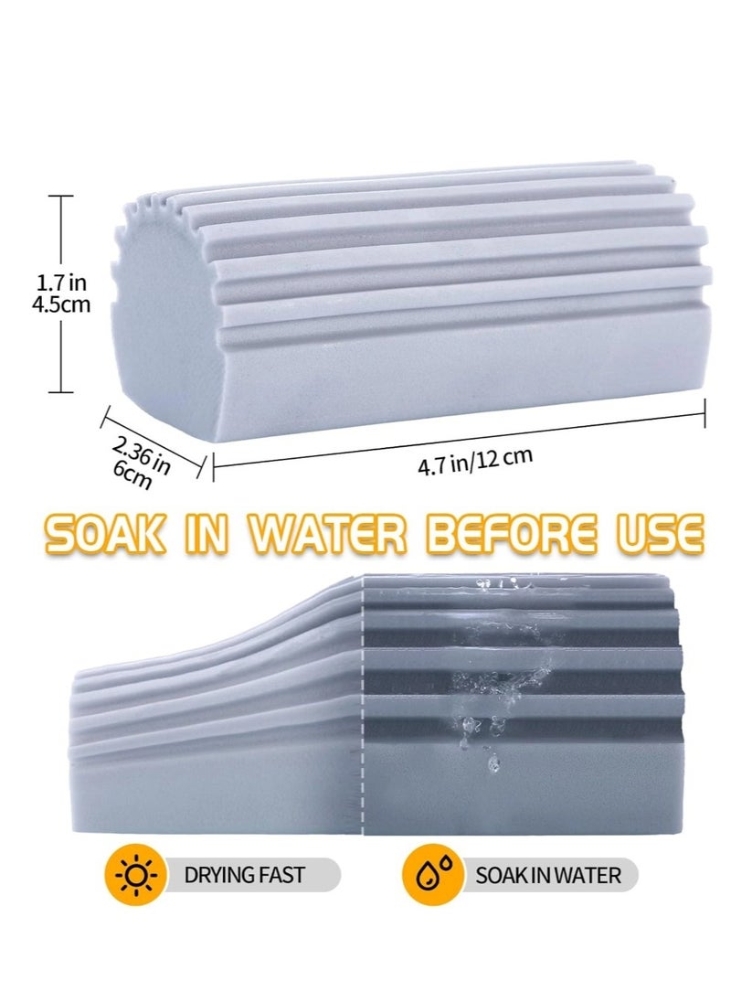 T NEWFUN Damp Clean Duster Sponge, Magic Sponge Eraser for Housekeeping, Reusable Cleaning Sponge for Blinds, Vents, Mirrors, Glass, Baseboards, Window Track Grooves and Railings  - Image 2