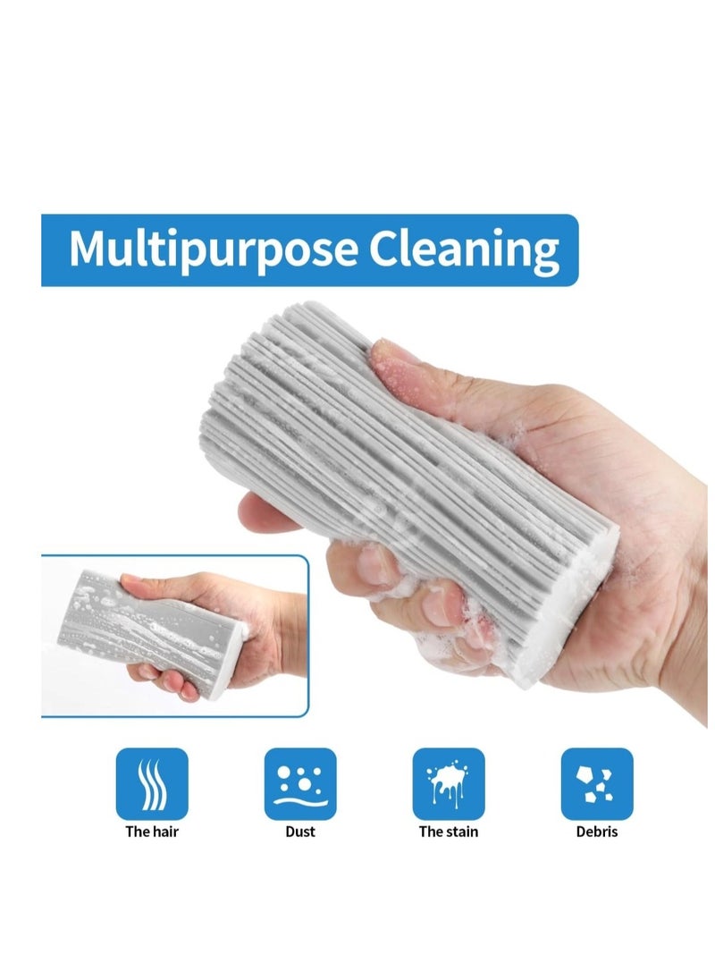 T NEWFUN Damp Clean Duster Sponge, Magic Sponge Eraser for Housekeeping, Reusable Cleaning Sponge for Blinds, Vents, Mirrors, Glass, Baseboards, Window Track Grooves and Railings  - Image 4
