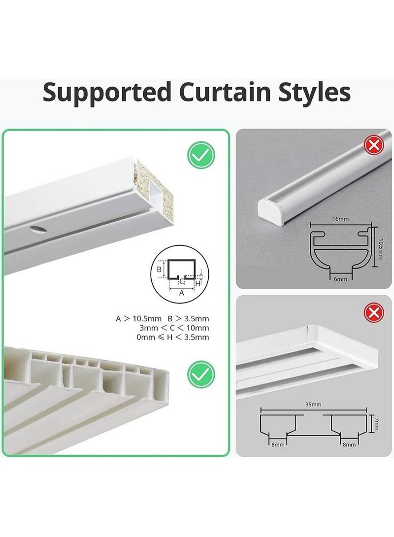 SwitchBot Curtain 3 U Rail Automatic Curtain Opener, 8 Ways to Control, Up to 16kg Push, QuietDrift Technology, Compatible with Alexa / Google Home / HomePod / IFTTT, White | W2400000 - Image 5