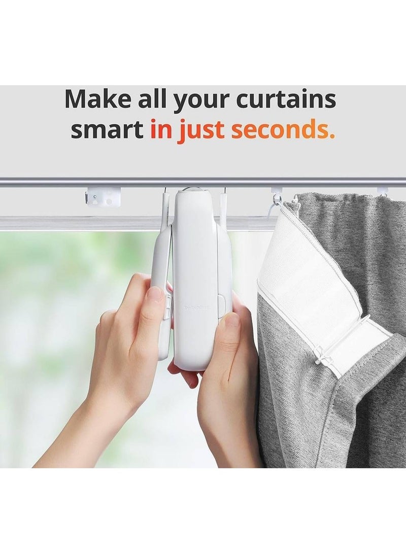 SwitchBot Curtain 3 U Rail Automatic Curtain Opener, 8 Ways to Control, Up to 16kg Push, QuietDrift Technology, Compatible with Alexa / Google Home / HomePod / IFTTT, White | W2400000 - Image 3