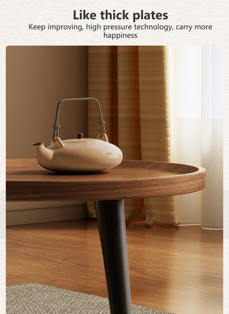 شاربدو طاولة قهوة حديثة صغيرة الحجم ذات طبقتين مع تصميم أخدود واسع للتخزين 120*60*38 سم - Image 5