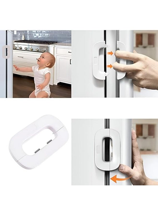 Multi-Purpose Child Safety Lock for Refrigerator Freezer Cabinets and Drawers – Strong Adhesive Baby Proof Door Latch – Reliable Child Safety Lock Solution for Home Protection and Security - Image 5