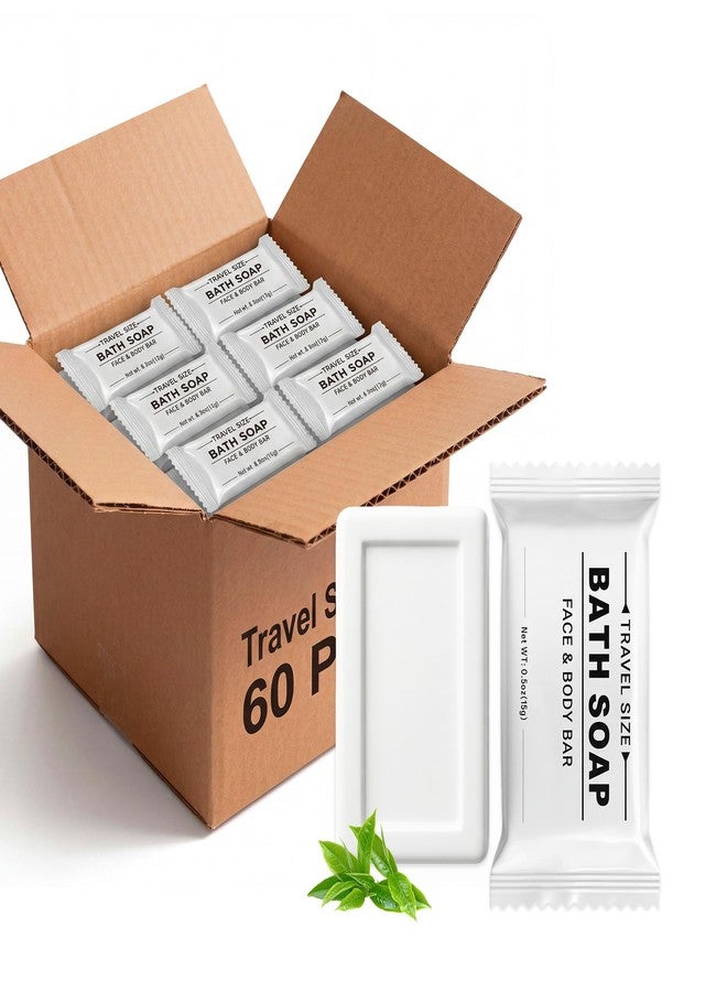Kocpudu 60Pack Mini Soap Bars Bulk, 15g/0.53 oz Hotel Soap Bars Bulk, Individually Wrapped, Ideal for Travel, Hotels, Camping and Vacation Spots - Image 1