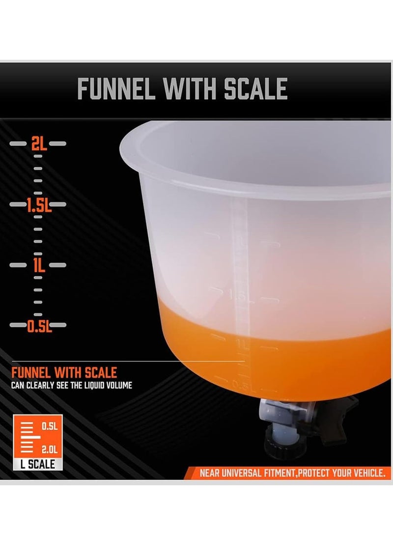 Generic 15 Pcs No-Spill Coolant Funnel Kit, with Valve Switch and Handle on Funnel, Radiator Bleeder Funnel Kit, Car Coolant Refill Tool, Universal Fitment Applicable to Any Vehicle - Image 2