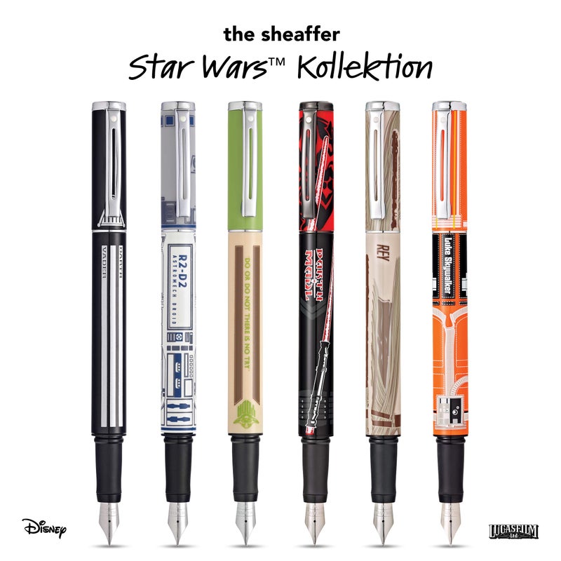 SHEAFFER قلم حبر سائل شيفر بوب ستار وورز R2-D2 مع تريم كروم ولقمة متوسطة - Image 4