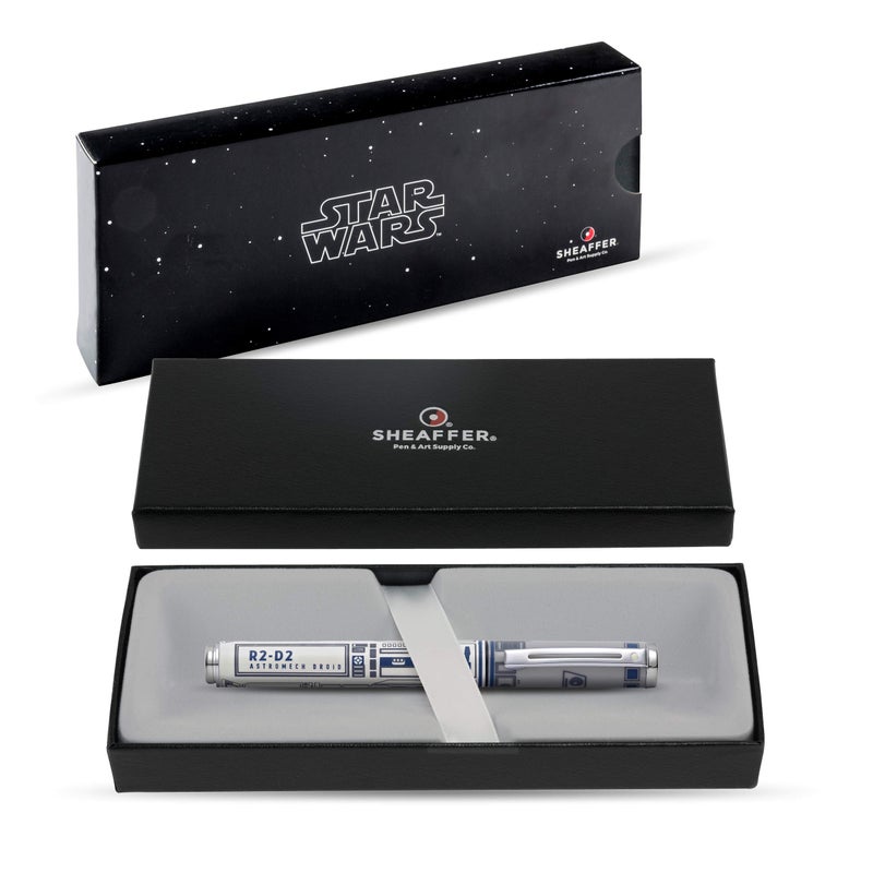 SHEAFFER قلم حبر سائل شيفر بوب ستار وورز R2-D2 مع تريم كروم ولقمة متوسطة - Image 3