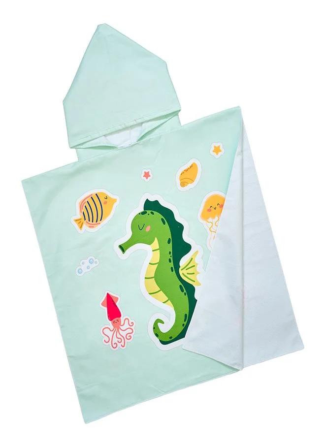 بيبي كلو Sea Animal Seahorse Print Bath Poncho