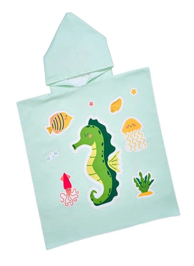 بيبي كلو Sea Animal Seahorse Print Bath Poncho