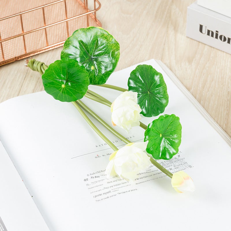 Generic Artificial Lotus Flowers Bulk for Living Room Pond White
