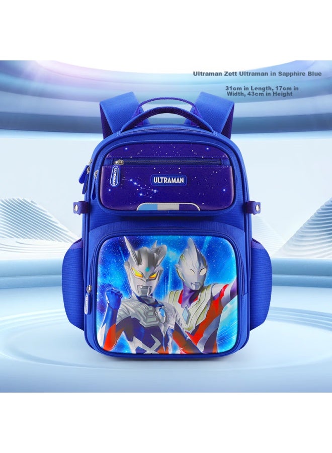 Ultraman Lightweight School Backpack For Primary School Students In Grades 2-5, Super Light Su80016 Ultraman Zero-two Blue - Image 1