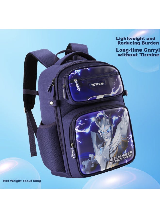 Ultraman Lightweight School Backpack For Primary School Students In Grades 2-5, Super Light Su80016 Ultraman Zero-two Blue - Image 2