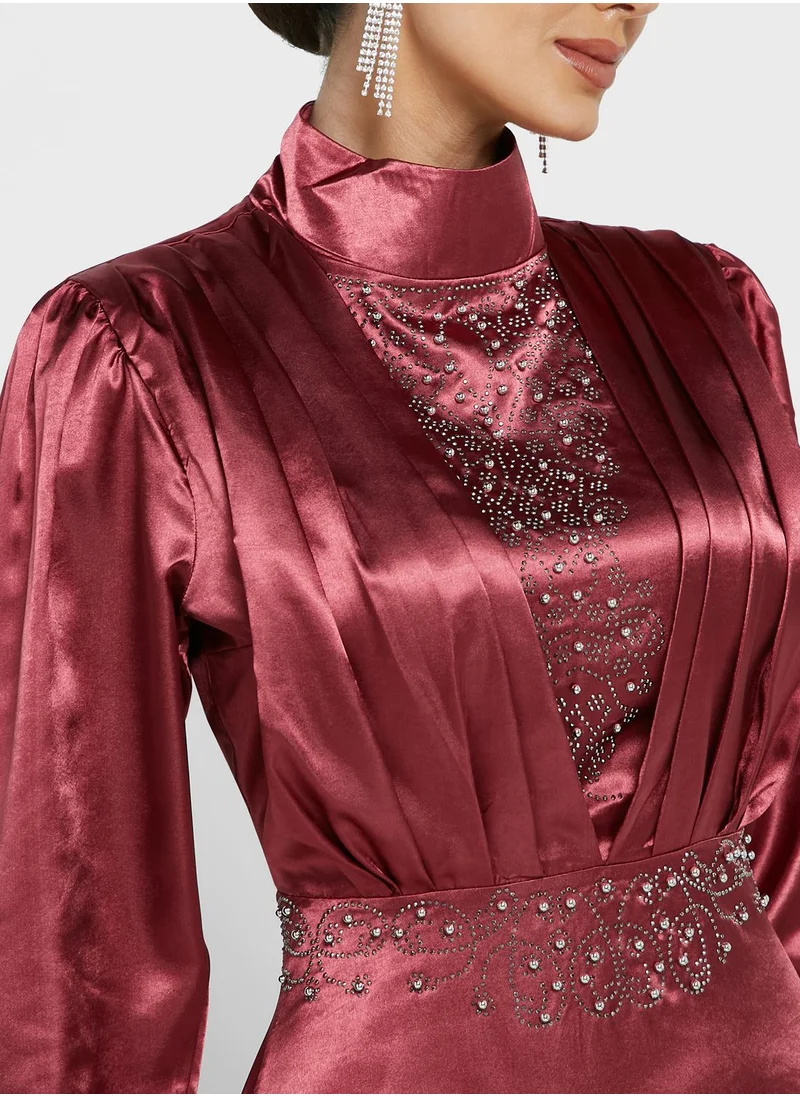 Khizana Embellished Front & Waist Dress