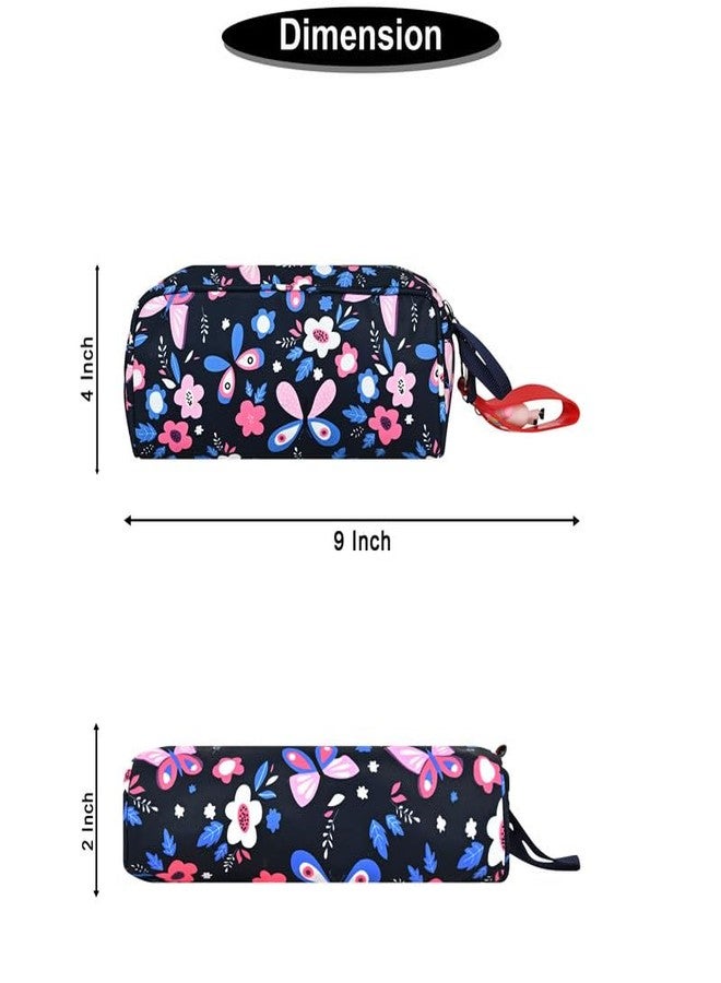 ABLE 1 Compartment Multi Print Pouch, Pen/Pencil Case, Stationery Bag, Backpack, For Girls - School/College/Casual Pouch Navy Blue., 40 L - Image 5
