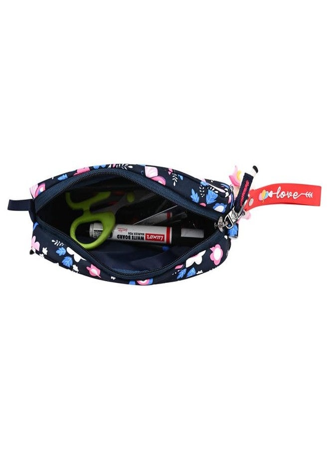 ABLE 1 Compartment Multi Print Pouch, Pen/Pencil Case, Stationery Bag, Backpack, For Girls - School/College/Casual Pouch Navy Blue., 40 L - Image 4