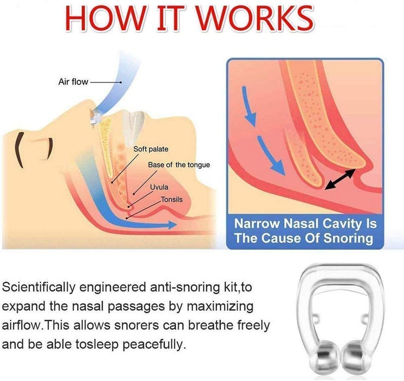 B-BUCKET ETSAP Anti Snoring Device for Men and Women | Snore Free Nose Clip | Silicone Magnetic Nose Clip | Soft Silicon Nose Clip | Anti Snoring Magnet Clip | Anti Snoring Device Set of 2 - Image 2