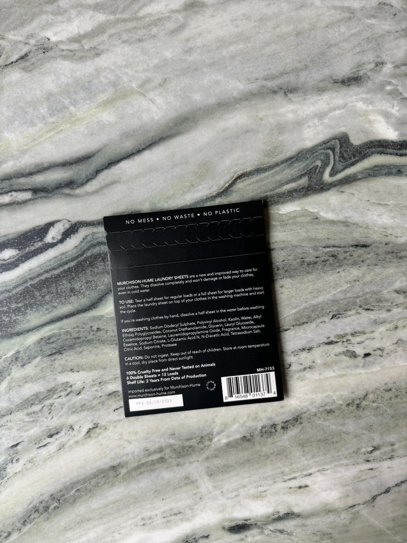 Murchison-Hume Laundry Sheets (Travel (12 Loads), Basil | Mandarin | Kale) - Image 4