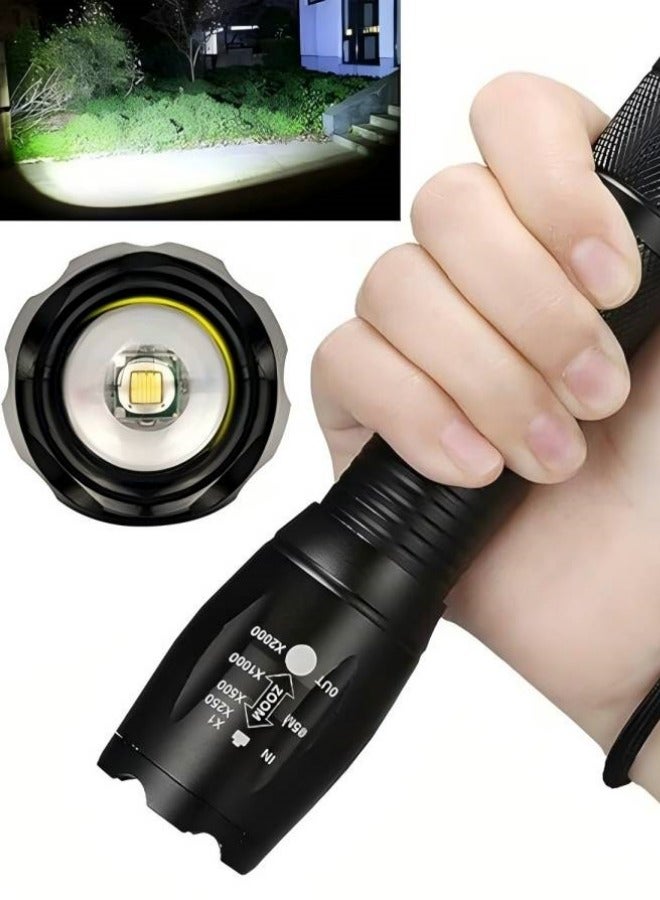 Rechargeable Small Flashlight, 3 Modes Zoomable LED Light, Aluminum Alloy Waterproof & Drop-resistant, Portable Mini Flashlight, Suitable for Home, Outdoor, Car, Cycling, Maintenance Work - Image 4