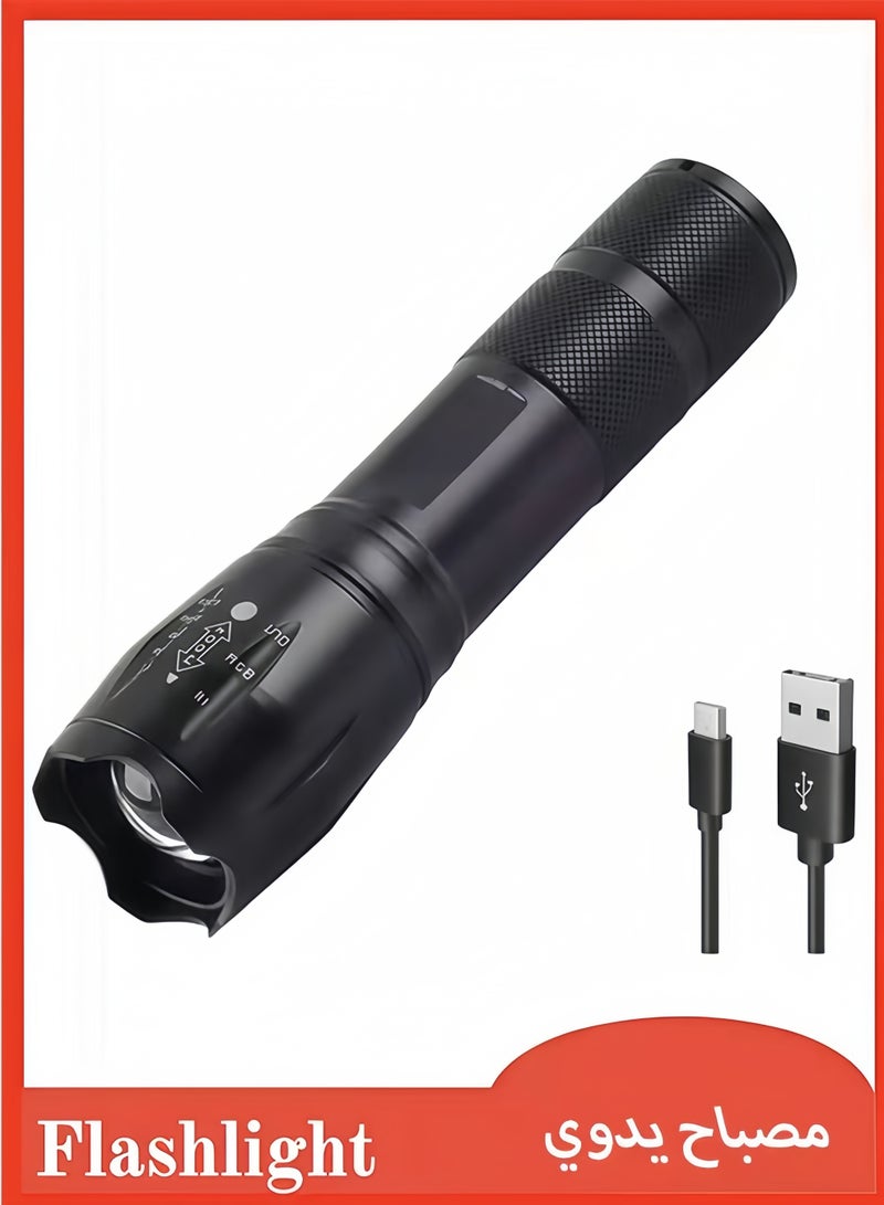 FLYROAD Flashlight for Camping | 3 Modes High Lumens Waterproof and Shockproof Torch Light | 1500 Meters Zoomable 30W LED Camping Accessory | 5000mAh Rechargeable Battery for Up to 8-Hour Usage - Image 1