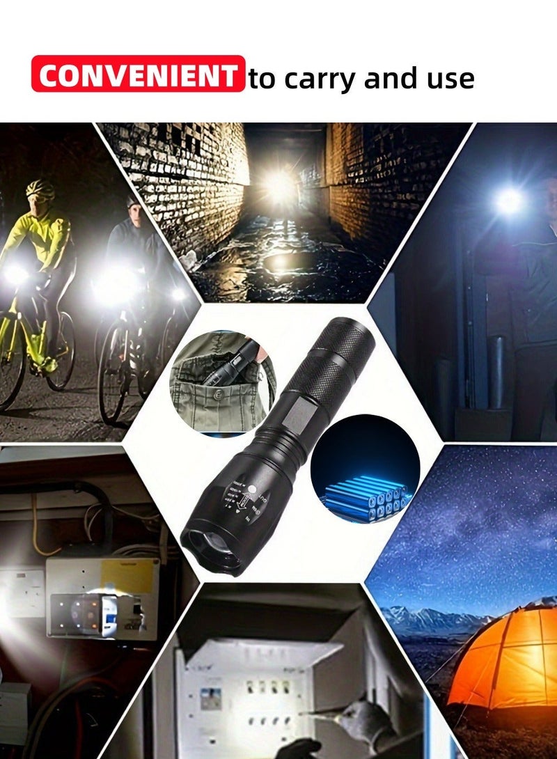 FLYROAD Flashlight for Camping | 3 Modes High Lumens Waterproof and Shockproof Torch Light | 1500 Meters Zoomable 30W LED Camping Accessory | 5000mAh Rechargeable Battery for Up to 8-Hour Usage - Image 2