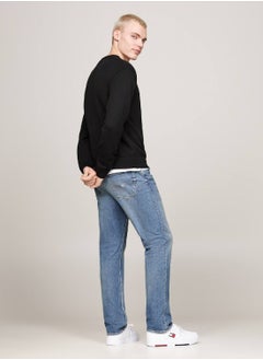 TOMMY JEANS Men's Tommy Badge Jumper With Wool, Black- Recycled Polyester  - Image 3