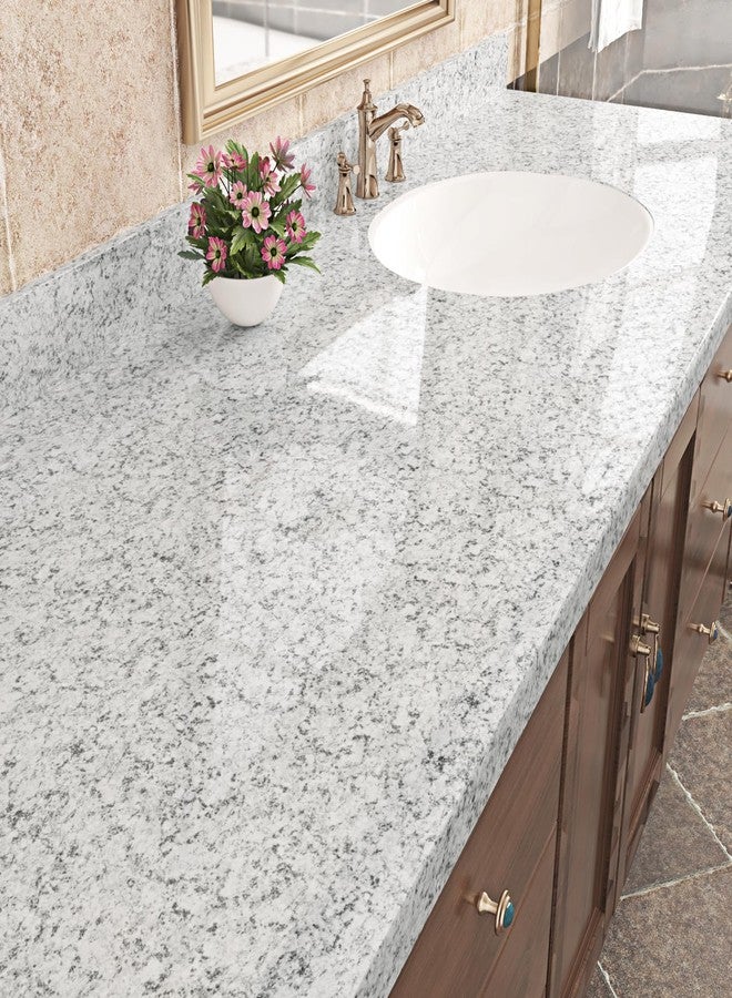 WESTICK Grey Granite Contact Paper Peel and Stick Countertops Waterproof Glossy Marble Vinyl Wrap 17.5"x120" Self Adhesive Removable Terrazzo Wallpaper for Kitchen Tables Backsplash RV - Image 4