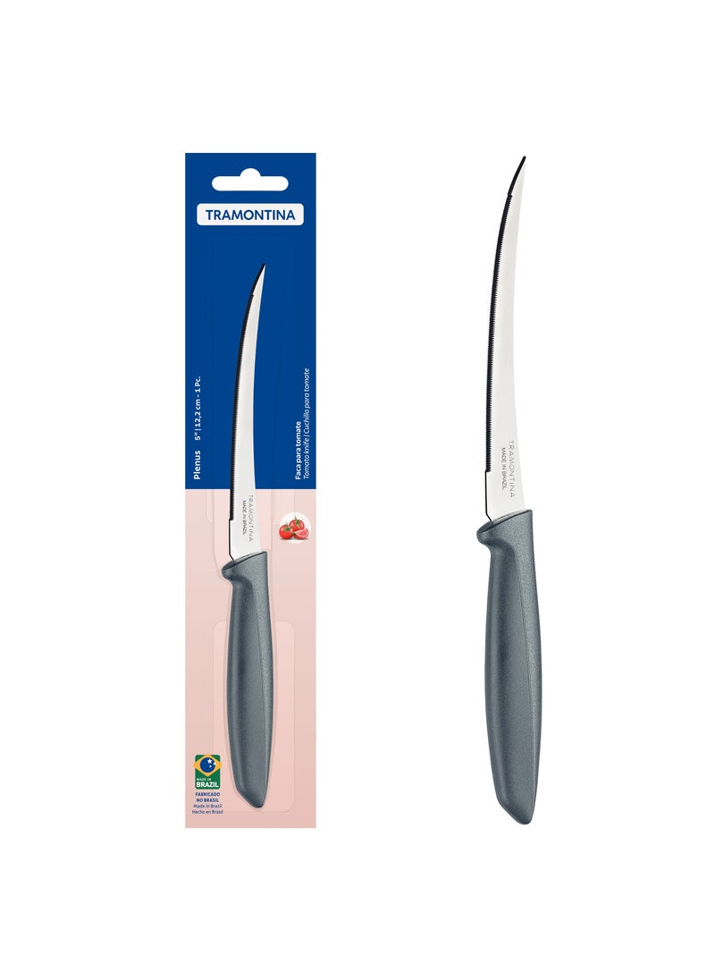 TRAMONTINA Since 1911, Plenus 5" Tomato Knife with Stainless Steel Blade and Gray Polypropylene Handle - Made In Brazil  - Image 2