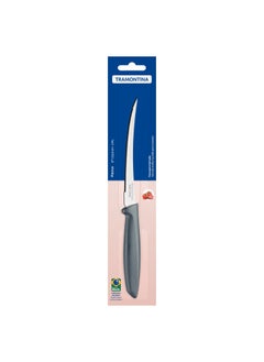 TRAMONTINA Since 1911, Plenus 5" Tomato Knife with Stainless Steel Blade and Gray Polypropylene Handle - Made In Brazil  - Image 1